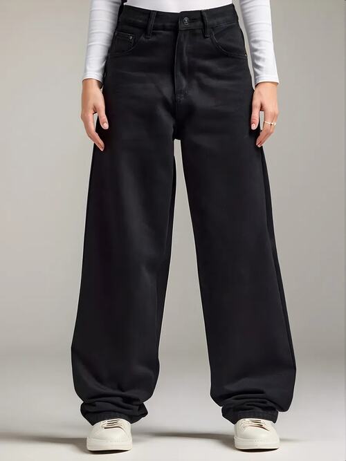 Джинсы багги на флисе, фото 2