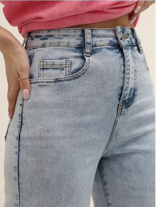 Джинсы палаццо широкие трубы с высокой посадкой, фото 2