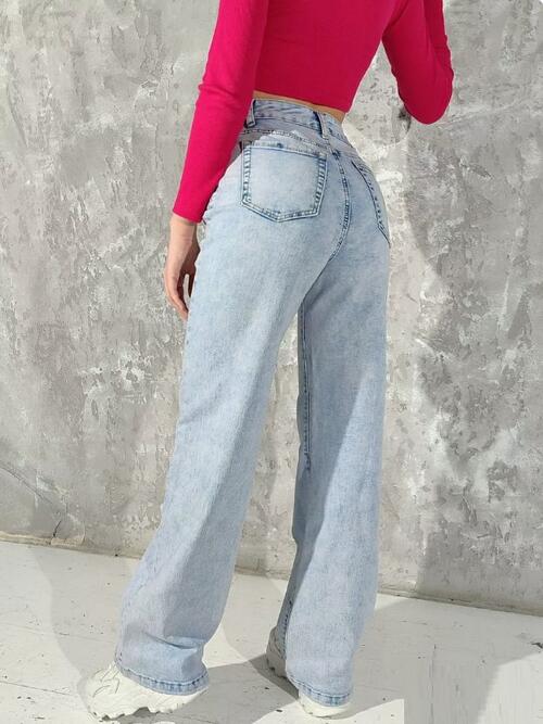 Джинсы женские трубы УЦЕНКА D35, фото 2