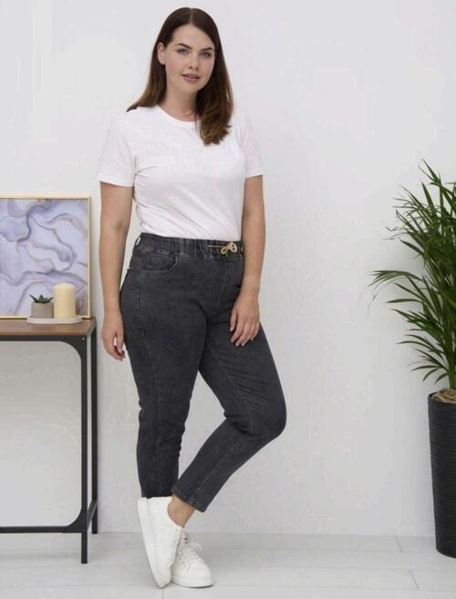 Джинсы на резинке женские, фото 1