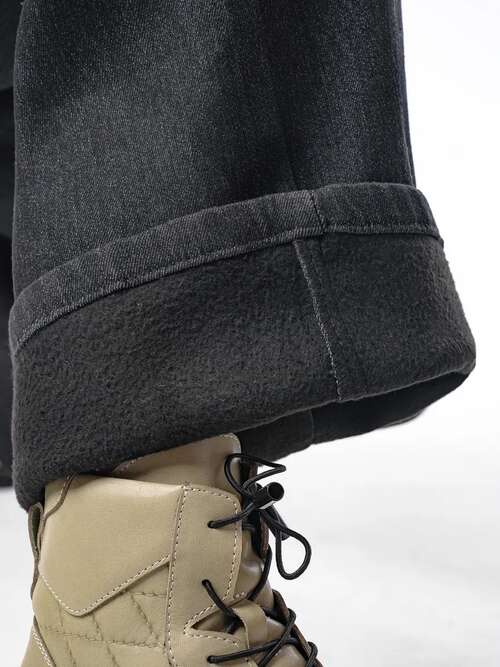 Джинсы трубы на флисе, фото 2