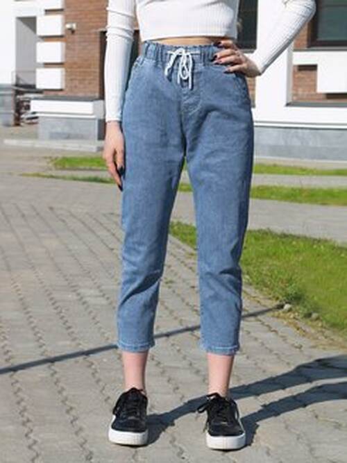 Джинсы жен.Джоггеры укороченный 7/8 Уценка_5817, фото 1