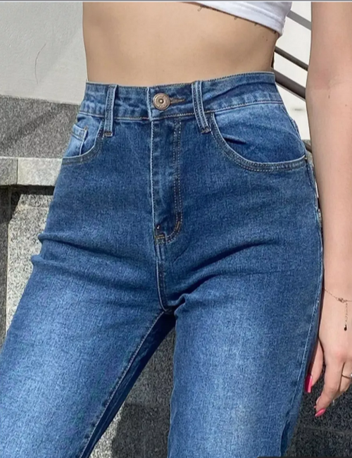 Джинсы укороченные мом бананы, фото 2