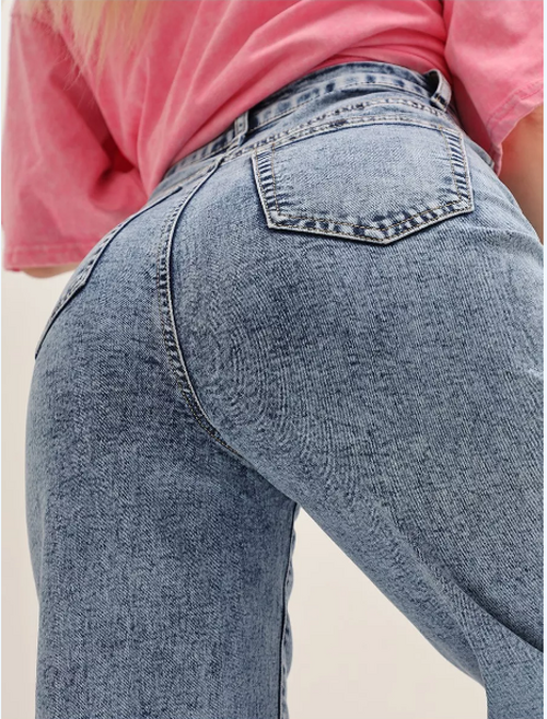 Джинсы прямые широкие трубы УЦЕНКА, фото 2