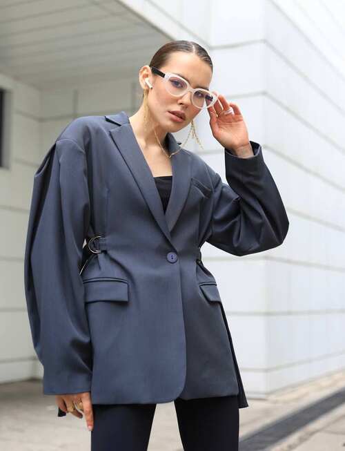 Пиджак оверсайз с завязками, фото 1