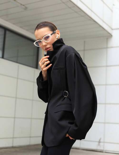 Пиджак оверсайз с завязками, фото 1